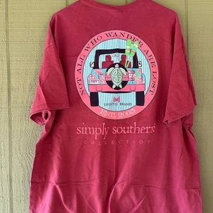 Simply southern back design not all who wander are lost t shirt